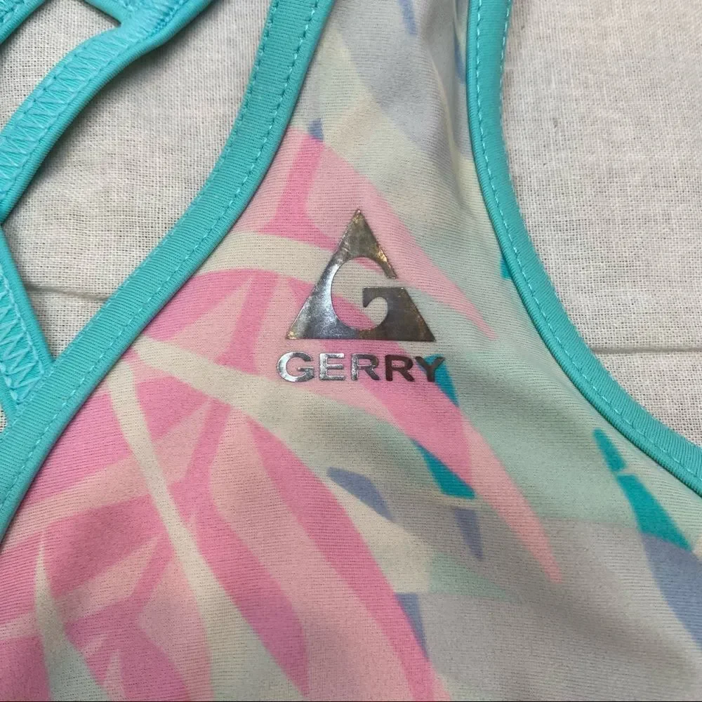 Gerry Brand Girls Floral‎ Print Tankini Top Size Large 14/16